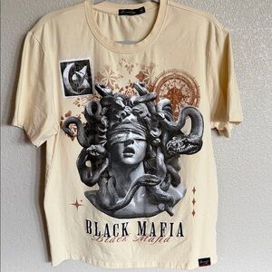 Black Mafia Cream Graphic Tee
